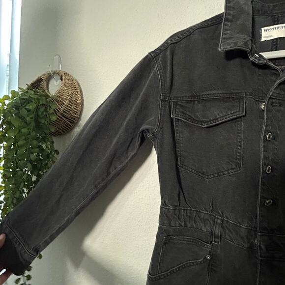 NEW Free People We The Free Touch The Sky One-Piece Black Denim Size Small $178 - Picture 8 of 13